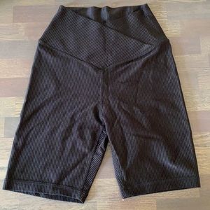 Aerie crossover Shine Ribbed Biker shorts